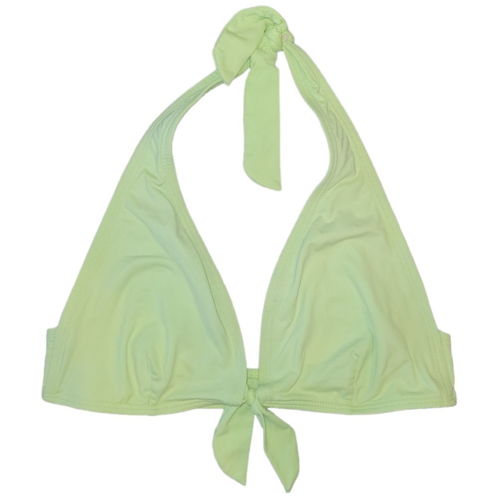 Vintage Lilly Pulitzer Green Yellow Limeade Adjustable Halter Bikini Top 6